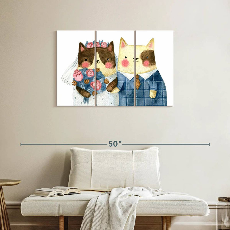 Mariage de chat Brampt, H 24 po x l 38 po