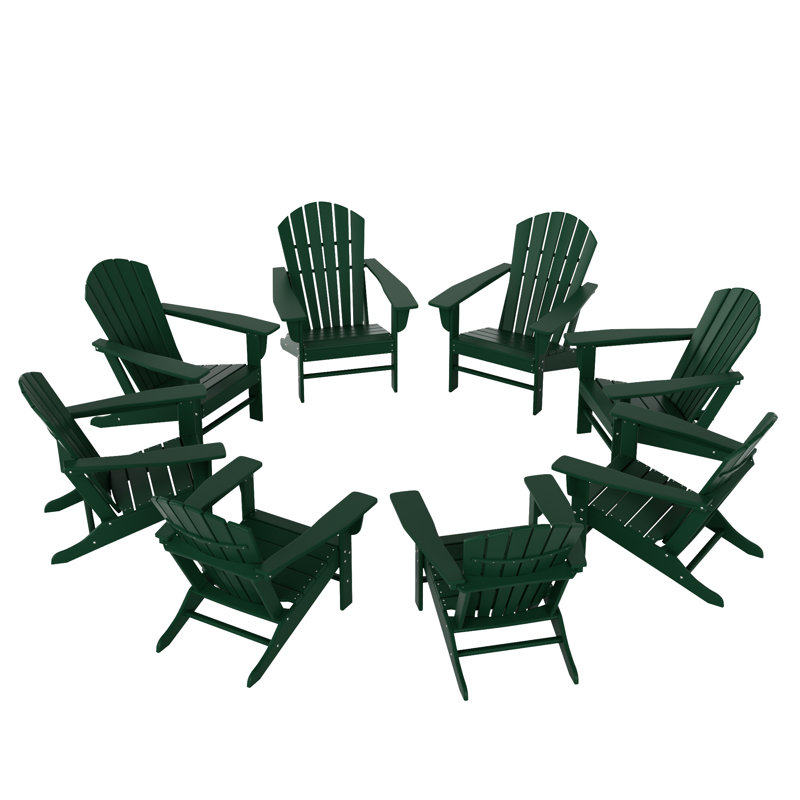 Altura Foldable Outdoor Adirondack Chair, Dark Green