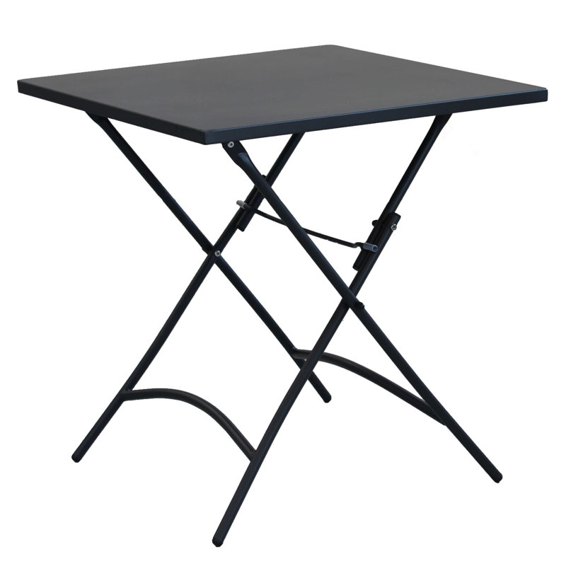 Tammo Rectangular Folding Table, 72cm H x 70cm L x 70cm D, Grey