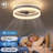 19.7" Low Profile White Dimmable LED Ceiling Fan Light with Remote Control for Dinning Room and Bedroom-1642999319