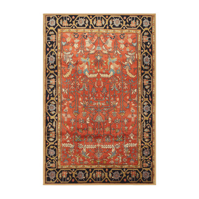 Tapis oriental orange / noir