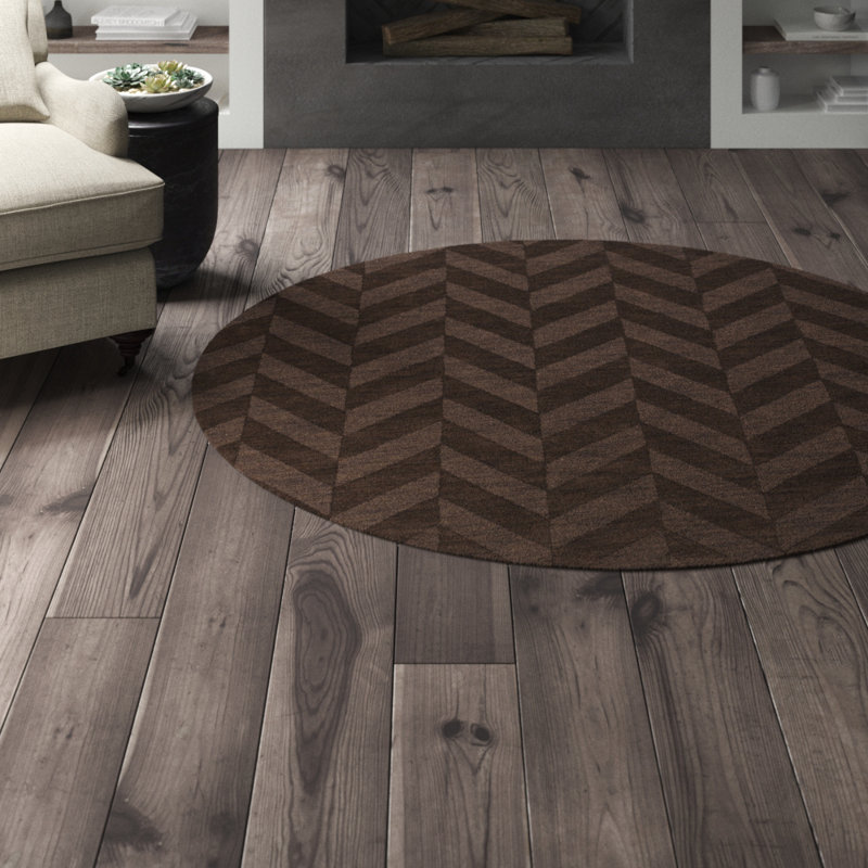 Zora Wool Chevron Indoor Rug, Round 6'