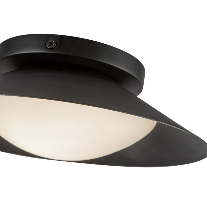 Cleo 1 - Light LED Flush Mounted Sconce, Black, Black/White