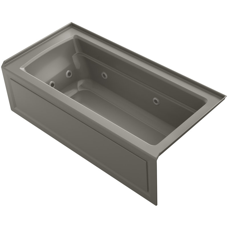 Archer® 66" X 32" Integral Apron Whirlpool with Integral Flange and Left-Hand Drain, Cashmere, Right