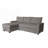 Namir 90.5"W  Flannel Fabric Sleeper Sectional With Left-Facing Storage Chaise-2058313939