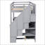 Lit mezzanine simple avec bureau en L et tiroirs
