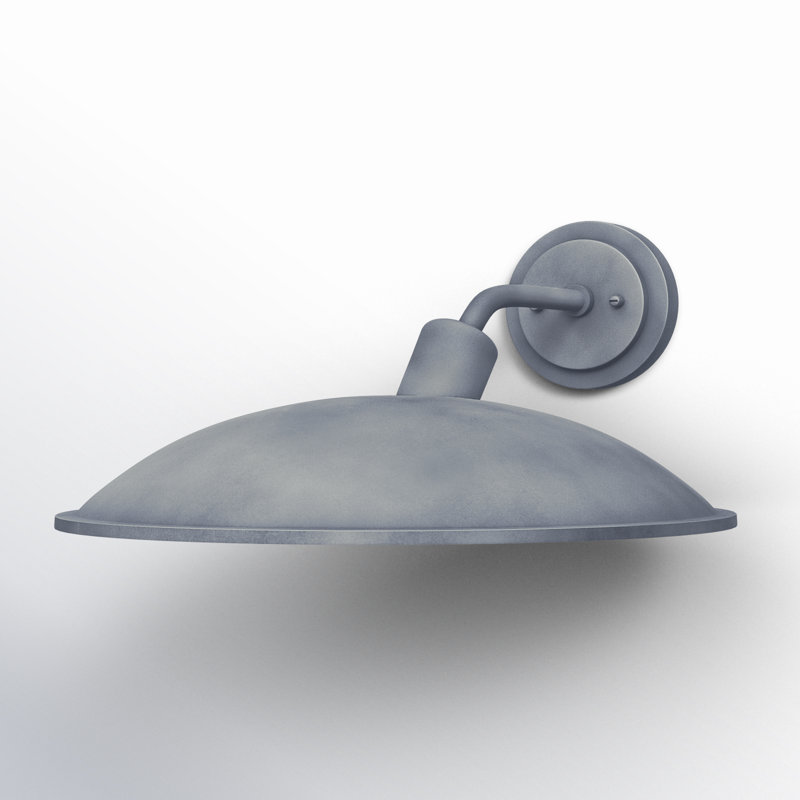 Bourke Wall Light, Weathered Zinc, 10.75" H x 15.5" W x 19.5" D