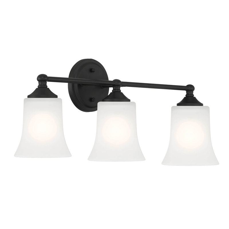 Alies Dimmable Vanity Light, Matte Black, 3,  9.5'' H X 23'' W X 6.5'' D