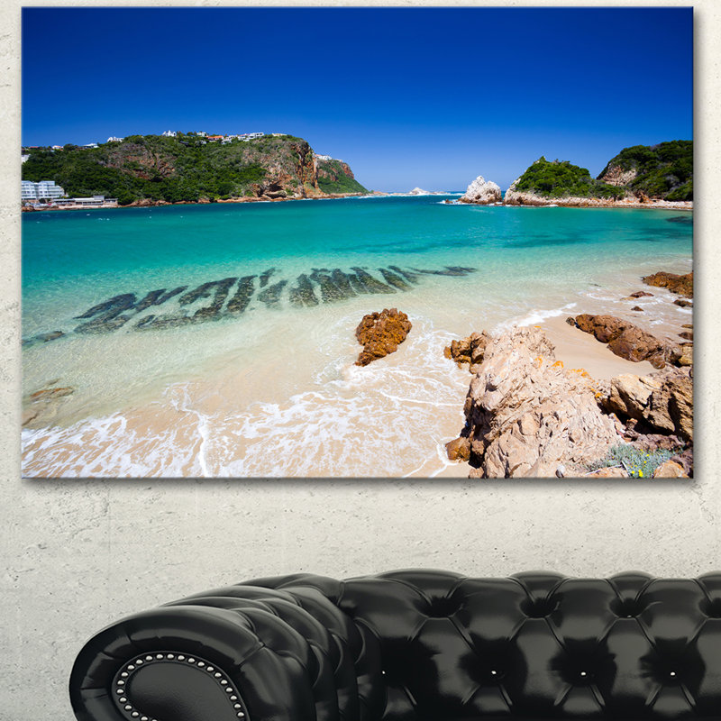 « belle knysna beach south africa », reproduction de photo sur toile tendue, H 28 po x l 60 po