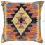 Coussin rustique en kilim tissé à la main rustique Melville - 17 po x 17 po