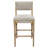 Clara Bar Height Stool In Contemporary Linen Fabric On Solid Wood-115293466