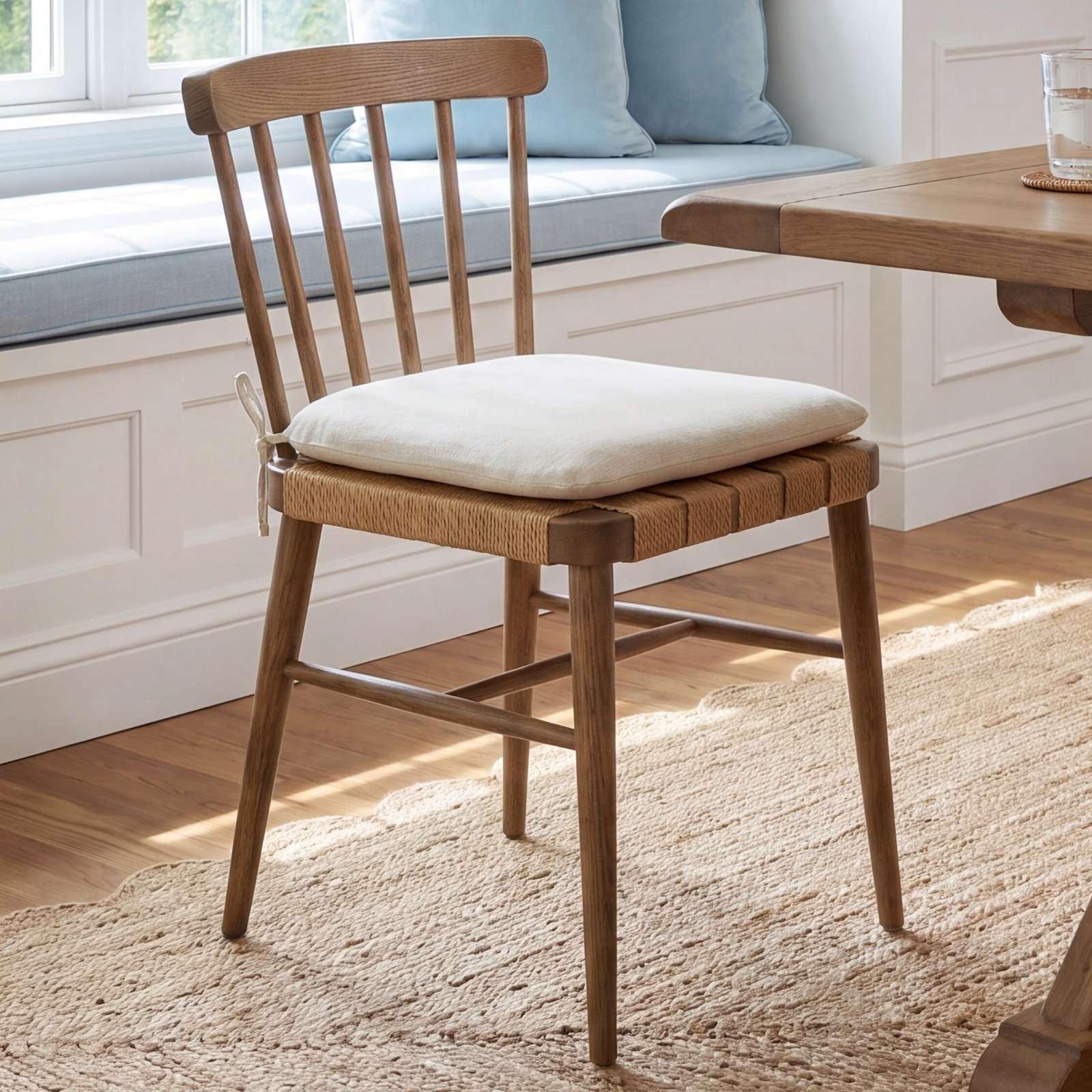 Catalonia Dining Chair With Cushion-Dover Crescent, Brown