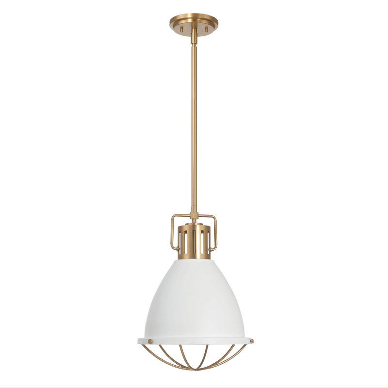 Luminaire suspendu simple Agripina, Blanc