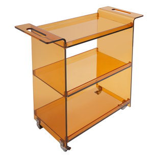 3 Tiers Freestanding Mobile Pc Rolling Serving Cart With Wheels