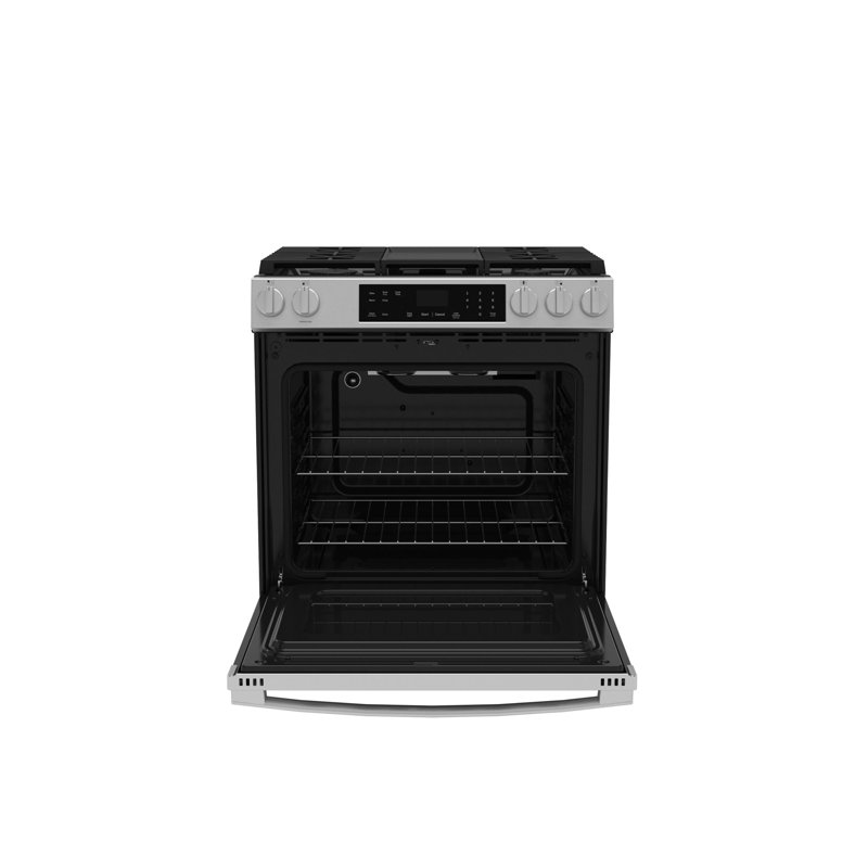 GE 30" Slide-In Front-Control Gas Range