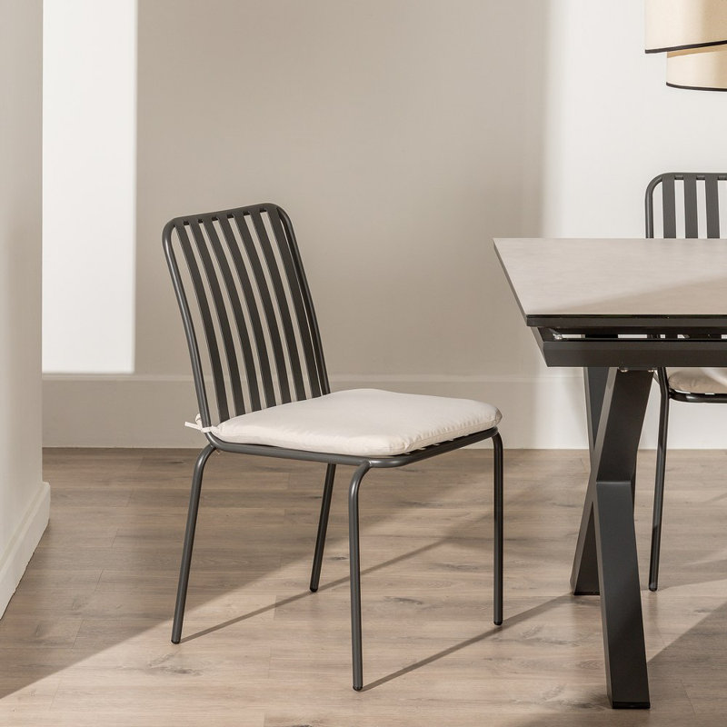 Raashida 42cm H Stacking Armchair in Black