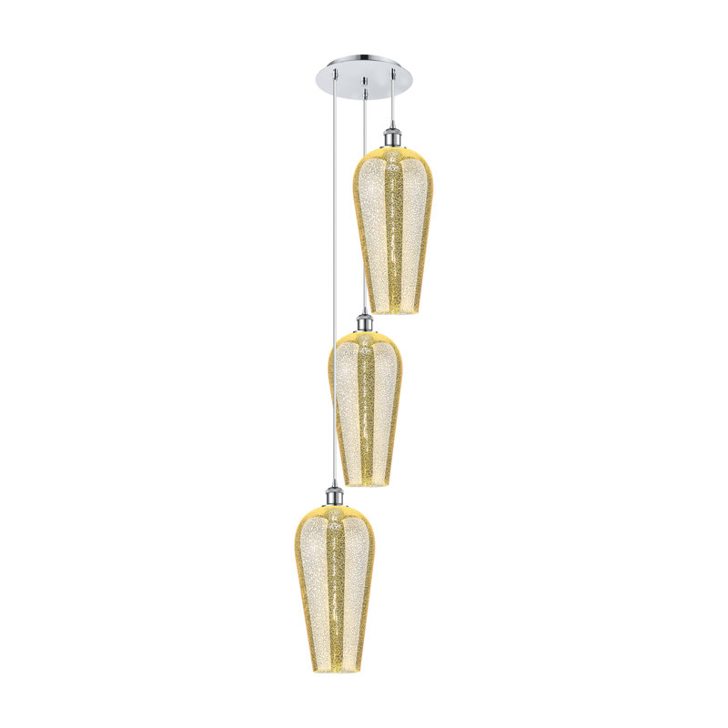 Luminaire suspendu 3 lumières Ballston - Chelsea, Mercury, Polished Chrome