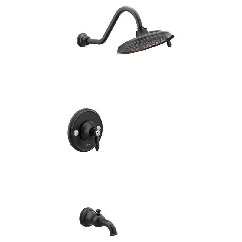Weymouth Tub and Shower Faucet, Matte Black
