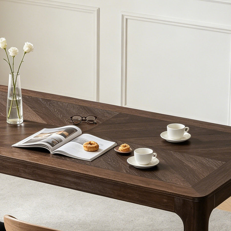 60" W Rectangular Solid Wood Dining Table, Espresso