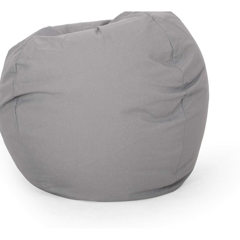Gray Bean Bag With Zippers - Removable Cover For Easy Cleaning 34" X 25 Grey Sophisticated And Cozy 33.21" W 25.14" H D
