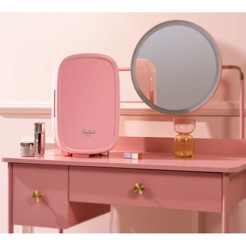 Beauté 0,42 cu. Mini réfrigérateur de comptoir pour l'extérieur, Rose