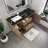 Castin 60" Wall-Mounted Single Left Sink Bathroom Vanity Set-976019368