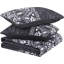 Ensemble de courtepointe en microfibre noire 3 pièces-87470864