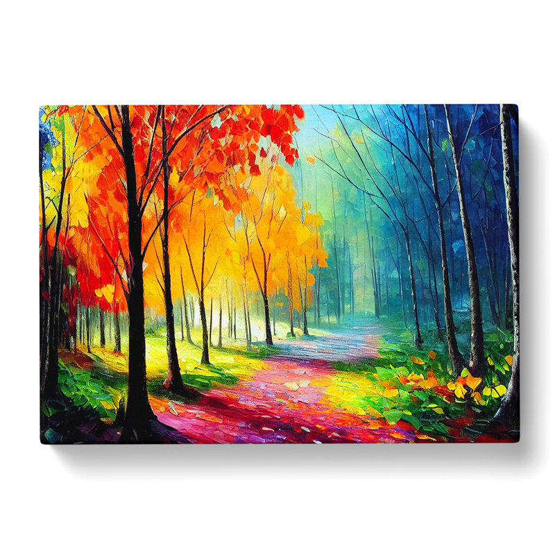 Colourful Spring Forest Vol.4 - Wrapped Canvas, 35cm H x 50cm W x 3cm D