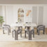 Ensemble de table de salle à manger moderne à double piédestal