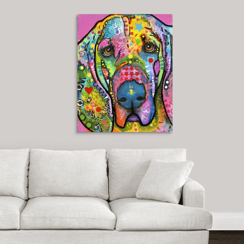 « bloodhound », impression, Toile, H 48 po x l 38 po x P 1,5 po