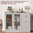 Kitchen Sideboard Cabinet, 43" Coffee Bar Cabinet With 3 Drawers And Doors-709239658