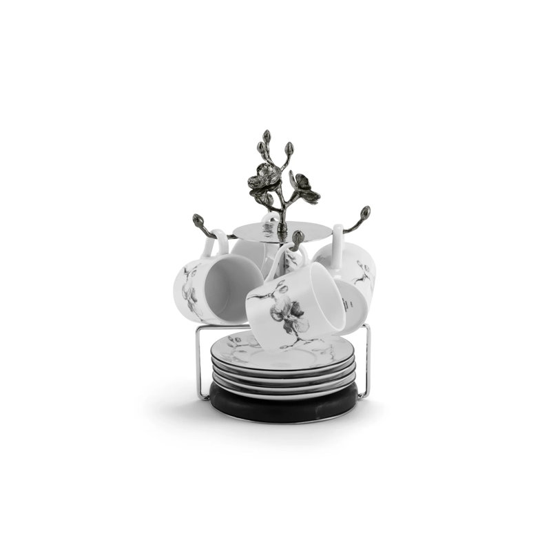 Black Orchid Demitasse Set
