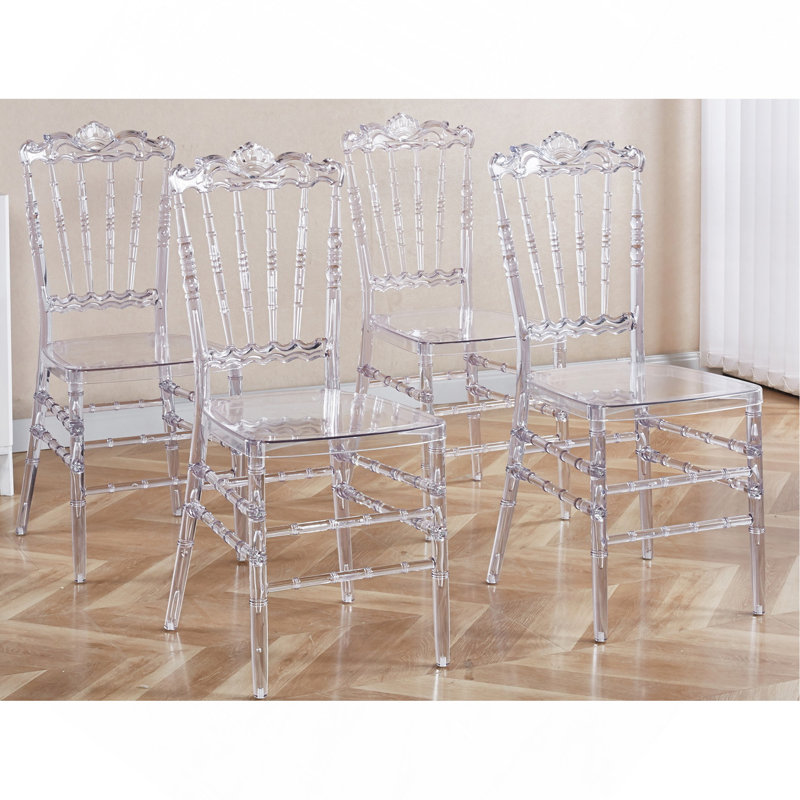 Chaise de mariage, chaise de salle à manger, ensemble de 4, siège en plastique