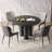 46.06" Modern Round Black Dining Table Set with 4 Chairs for Kitchen, Bar, Living Room, Small Space-374086740-374086780