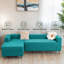 Housse pour canapé modulaire extensible - Housse de canapé en L antidérapante 2 pièces, mélange de spandex durable (pour canapé 4 places + chaise 3 places)-878334173-878334174
