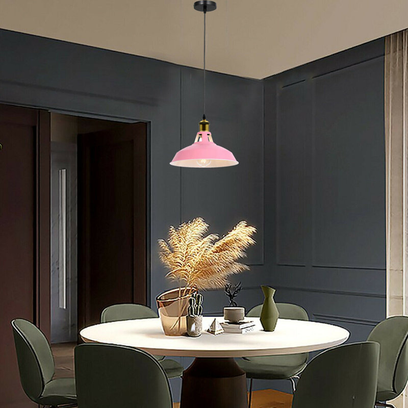 Lafitte 1 - Light Dome Pendant, Black, Pink