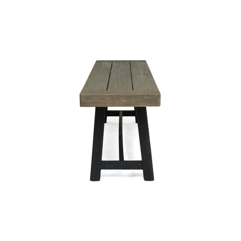 Banc d'extérieur en bois Kanisa, Gris jet de sable