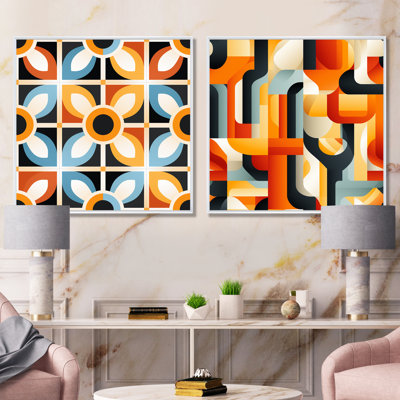 Curtina - Abstract Shapes Canvas Prints Set Of 2