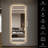Radar Motion Sensor LED Full-Length Mirror, 65" x 24" Frameless 3-Color Dimmable Backlit Wall Mirror-1926113903