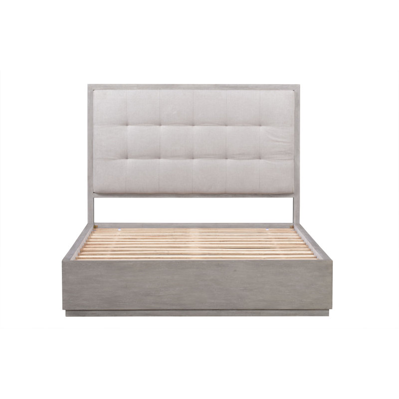 Adlia Upholstered Platform Storage Bed, Queen, Bella Gray