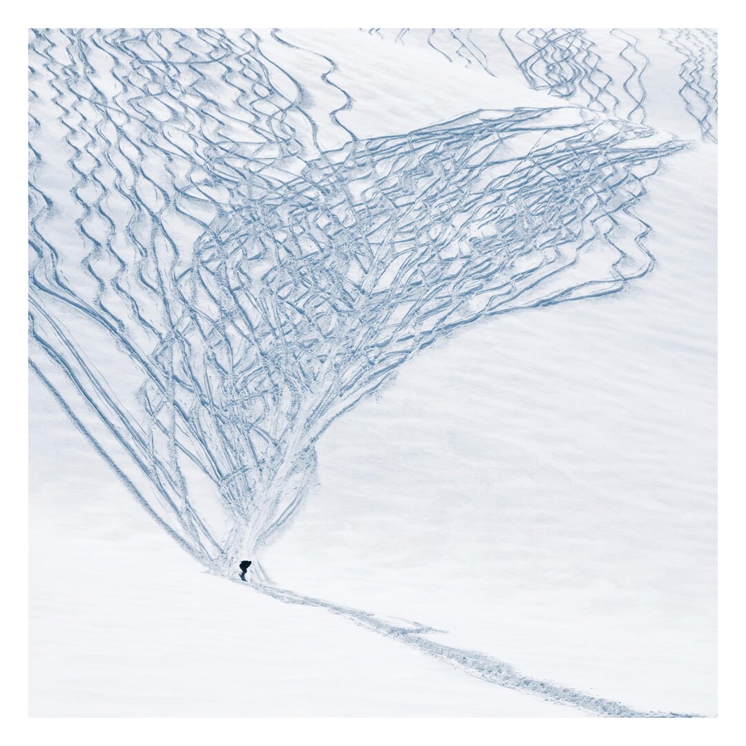 Strukturierte Tapete Skier in the Alps 1,92 m x 192 cm