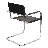 Mart Stam Cantilever Armchair Arm Chair w/ Chrome-Plated Steel Frame (Various Bonded Leather Colors)-1624371577