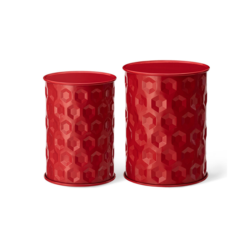 Tabouret de jardin en métal Loiret, Rouge
