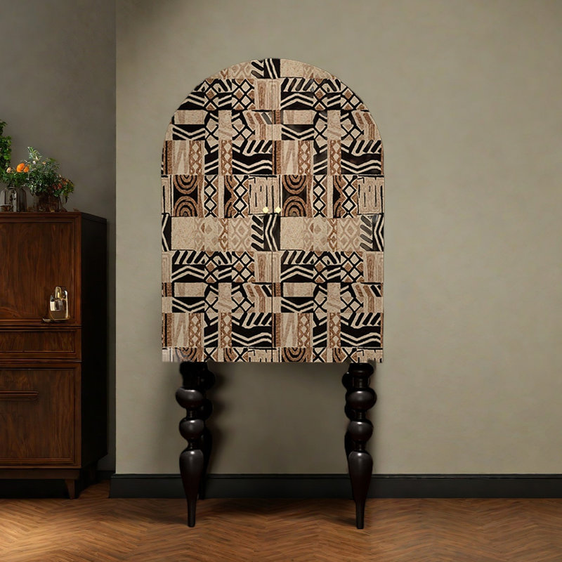 Armoire multifonctionnelle à motif géométrique