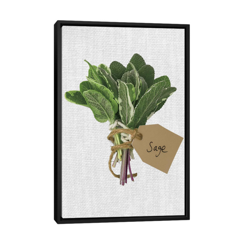 «Sage», reproduction d'impression sur toile, H 26 po x l 18 po x P 1,5 po, Toile avec cadre noir, Pas de tapis