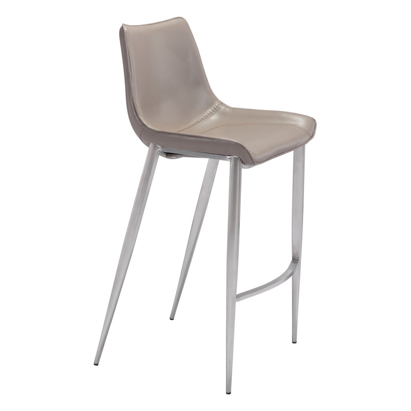 Tabouret de bar Wajda (ensemble de 2) argent, Brun