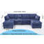 Canapé modulaire rembourré avec repose-pieds réversible Toxi-823382907
