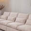 Canapé modulaire moderne en L en chenille avec repose-pieds réversible, rangement, coussins lavables, ports USB et porte-gobelet pour le salon-96136642