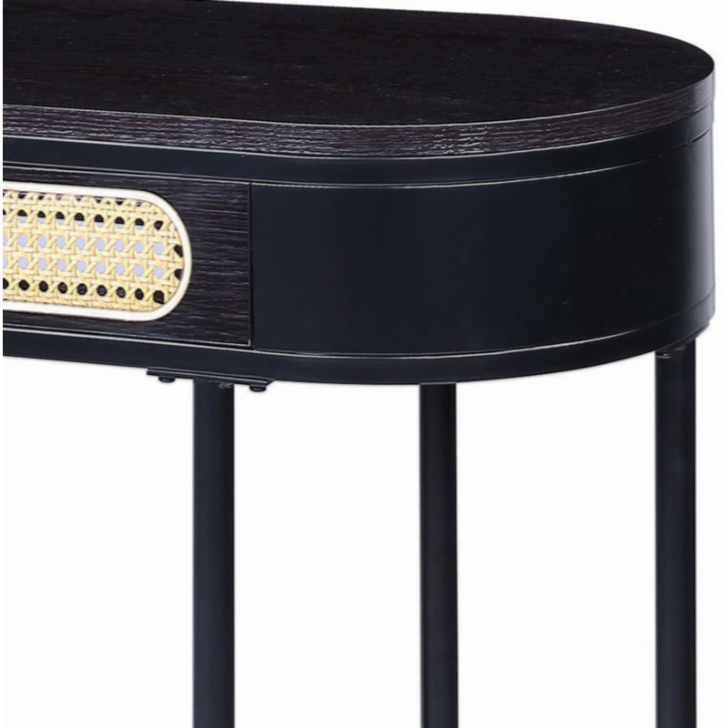 Table de canapé ovale avec tablette inférieure