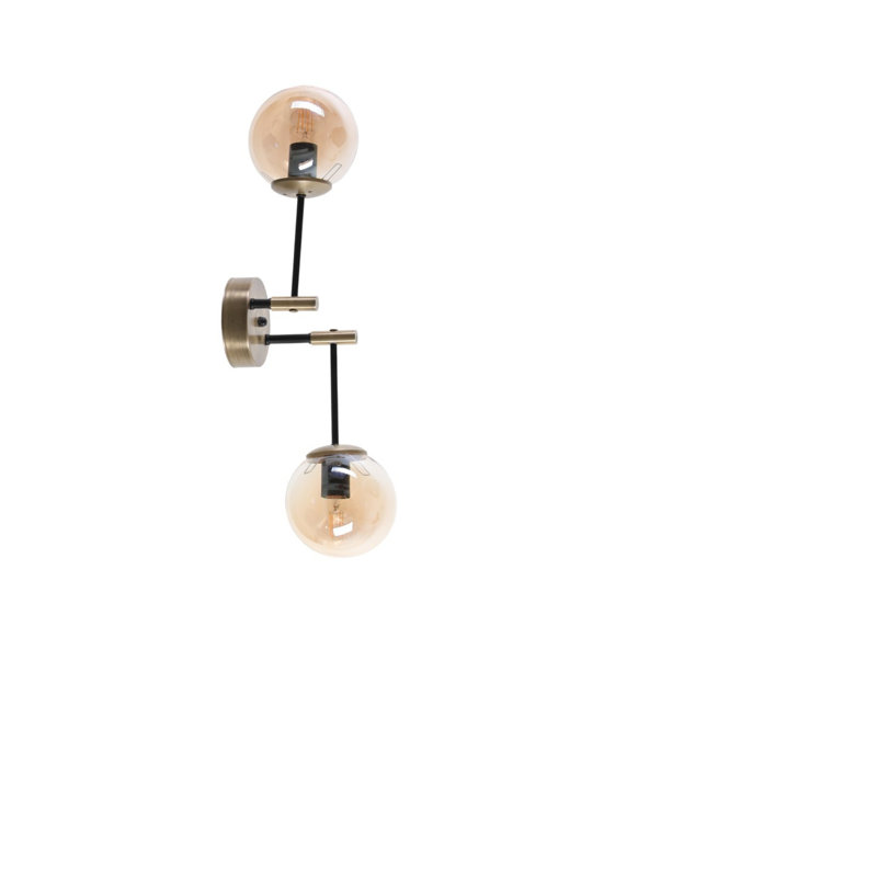 Lampe murale élégante en métal, finition cuivre, 27,6 po x 7,9 po x 27,6 po | 100% métal, peinture séchée au four et revêtement dégringolé | Douille E27, 40 W maximum | Design scandinave glamour pour une décoration et une ambiance modernes